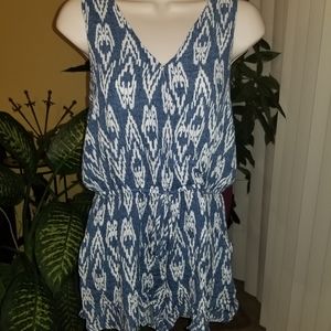 Bohemian blue romper